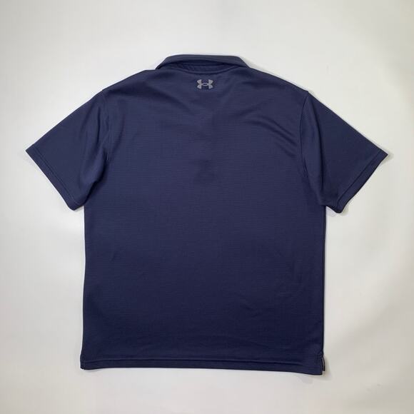 Under Armour Polo Shirt Mens XL Navy Tech Loose Fit Breathable Performance Golf - Picture 5 of 7